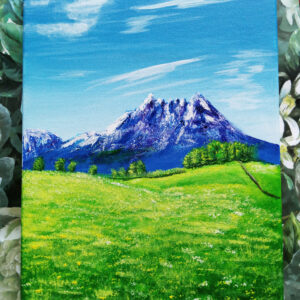 German Alps Fine Art acrylic painting on canvas